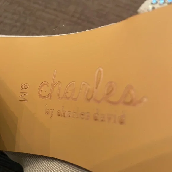 Charles David Formal Rhinestone Crystal Chunky heels - Picture 10 of 13